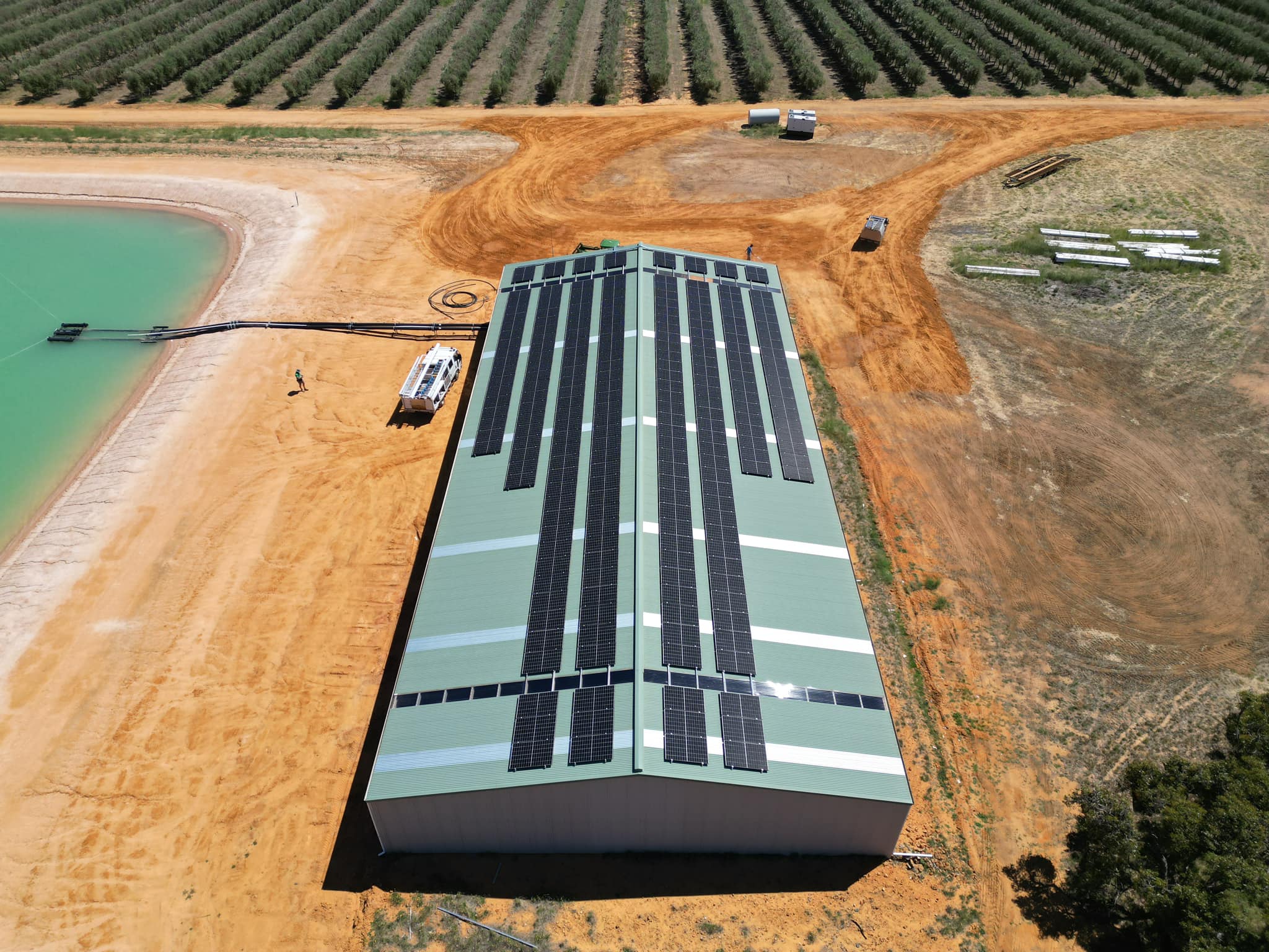 Solar panels on roof installation